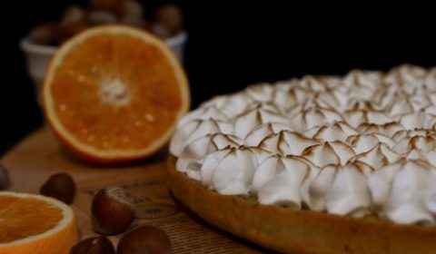 Tarte orange sanguine meringuée (7)
